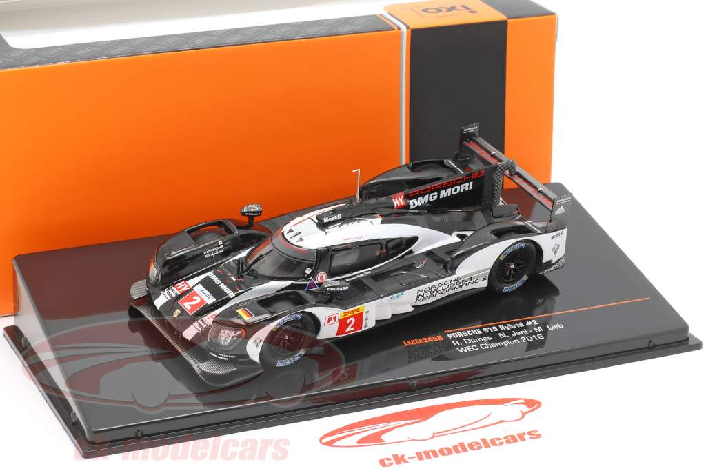 Porsche 919 Hybrid #2 WEC campione 2016 Dumas, Jani, Lieb 1:43 Ixo