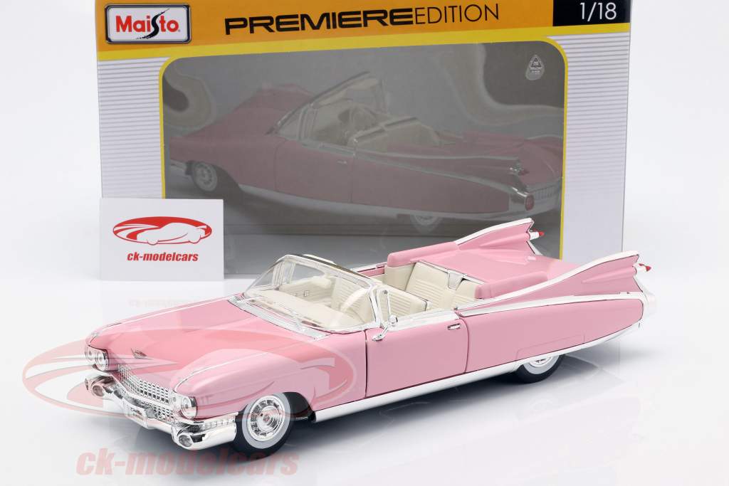 Cadillac Eldorado Biarritz Ano 1959 rosa 1:18 Maisto