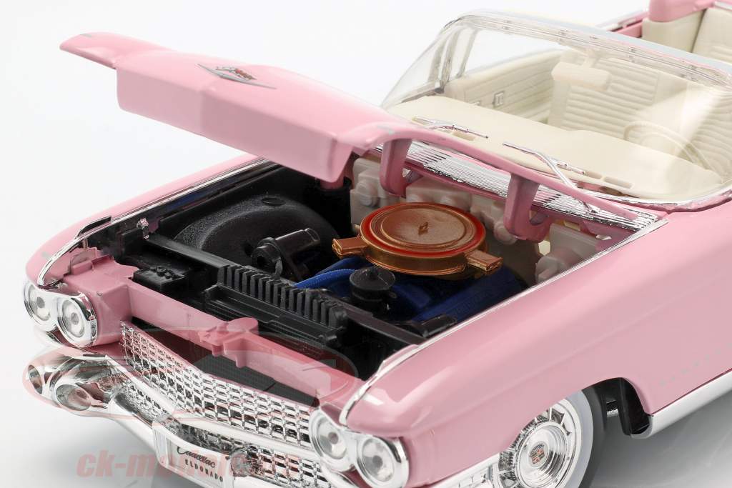 Cadillac Eldorado Biarritz Ano 1959 rosa 1:18 Maisto