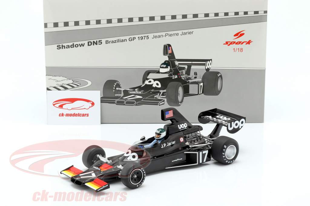 Jean-Pierre Jarier Shadow DN5 #17 Brasilien GP Formel 1 1975 1:18 Spark