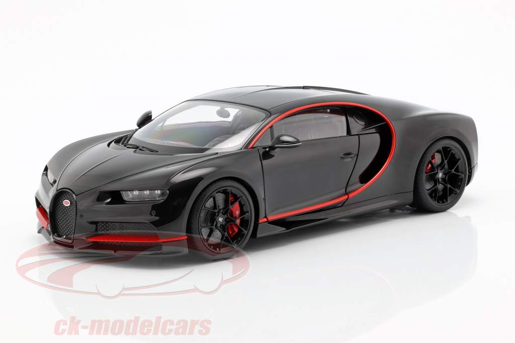 Bugatti Chiron année de construction 2017 nocturne noir 1:18 AUTOart