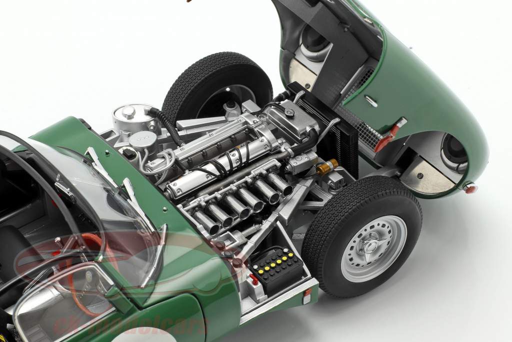 Jaguar Lightweight E-Type とともに リムーバブル トップ 濃緑色 1:18 AUTOart