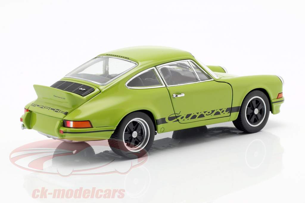Porsche 911 Carrera RS année de construction 1973 vert lime / noir 1:24 Welly