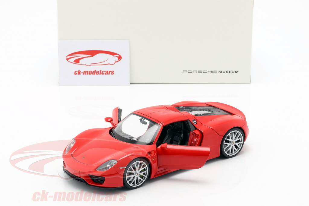 Porsche 918 Spyder year 2013-2015 guards red 1:24 Welly