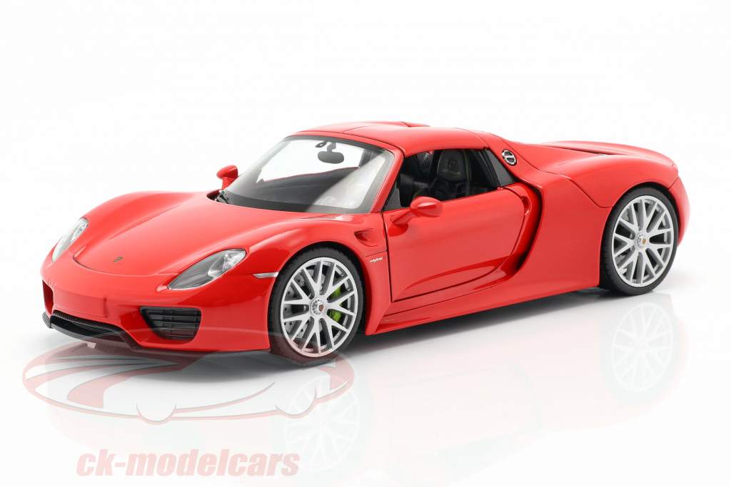 Porsche 918 Spyder year 2013-2015 guards red 1:24 Welly