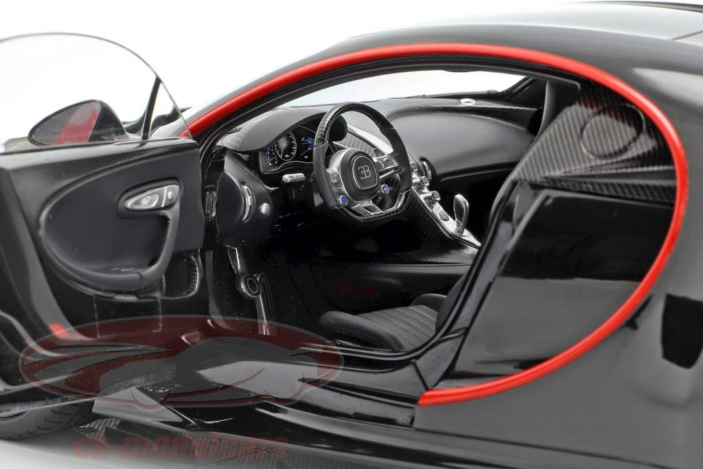 Bugatti Chiron Opførselsår 2017 nocturne sort 1:18 AUTOart