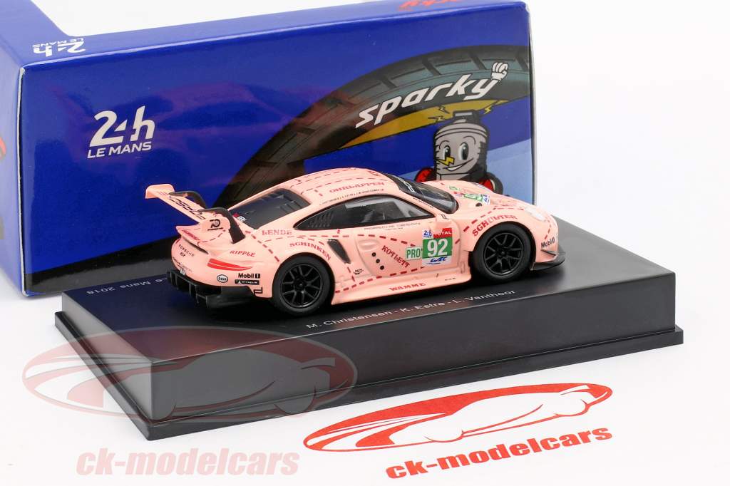 Porsche 911 (991) RSR #92 gagnant LMGTE Pro Class 24h LeMans 2018 1:64 Spark