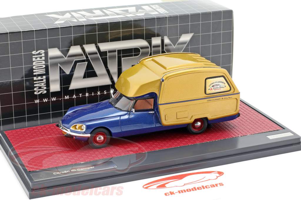 Citroen ID Camper ano de construção 1973 azul metálico / ouro 1:43 Matrix