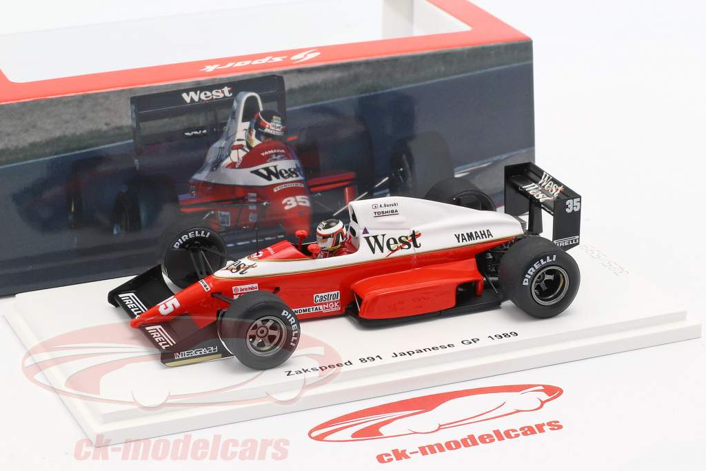 Spark 1:43 Aguri Suzuki Zakspeed 891 #35 japanese GP formula