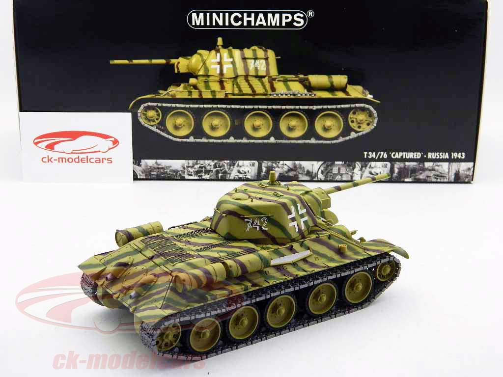 その他 MINICHAMPS 1/35 CAPTURED RUSSIA No.436 Minichamps 1:35 T34/76 Captured Panzer 6. Division