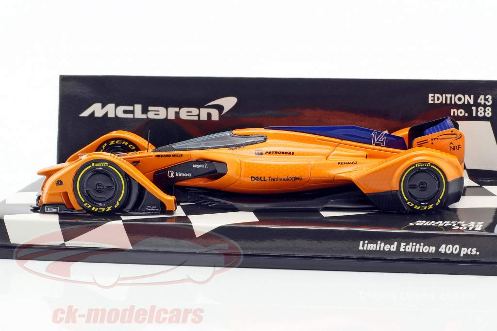 McLaren MP-X2 Concept Car formule 1 2018 1:43 Minichamps