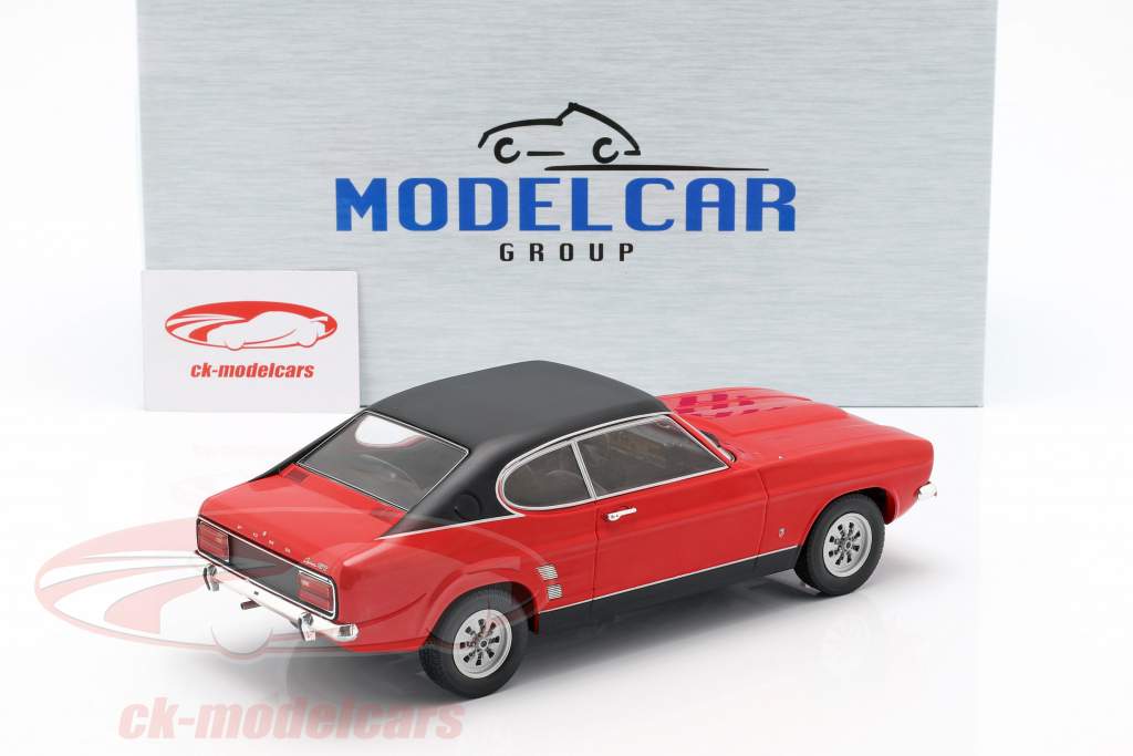 Ford Capri MK I Year 1973 red / black 1:18 ModelCar Group