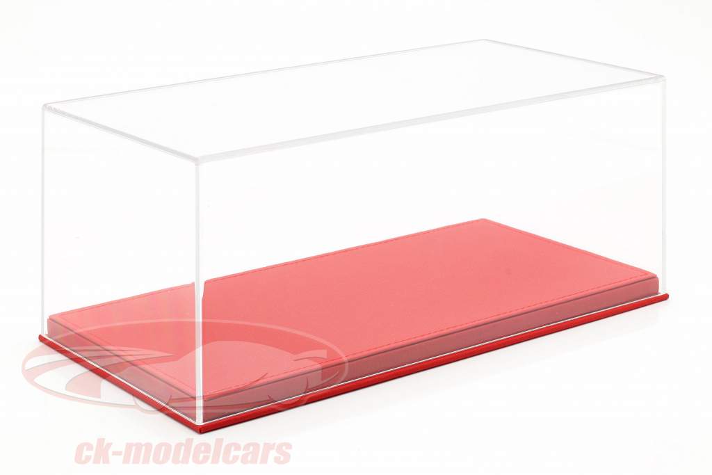 Hochwertige Acryl Vitrine for Model Cars in the Scale 1:18 red BBR