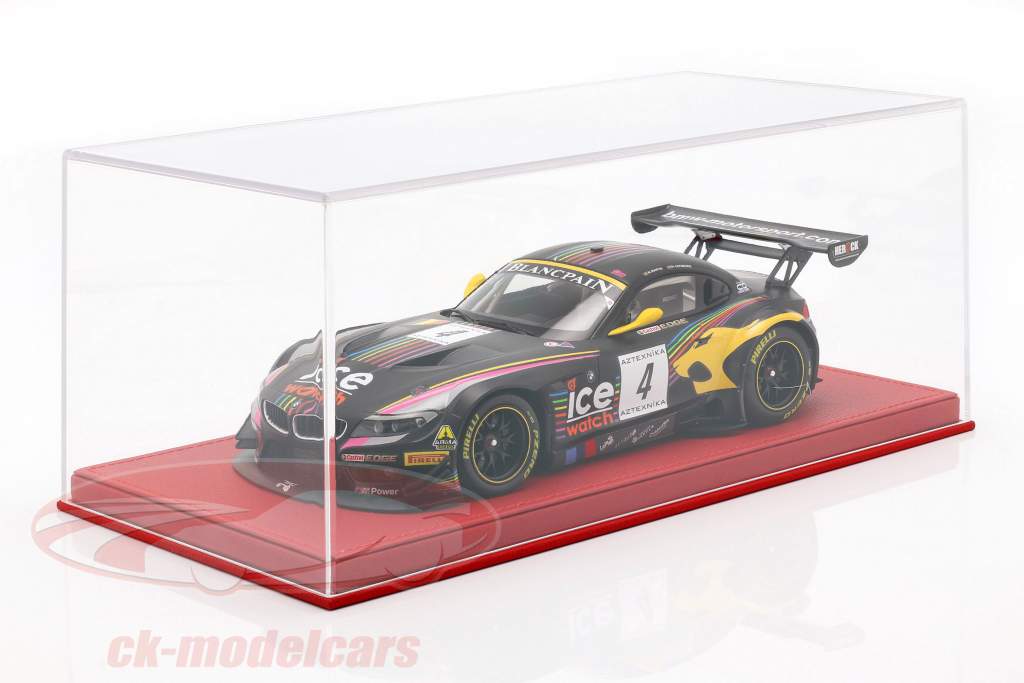 Hochwertige Acryl Vitrine für Modellautos im Maßstab 1:18 rot BBR