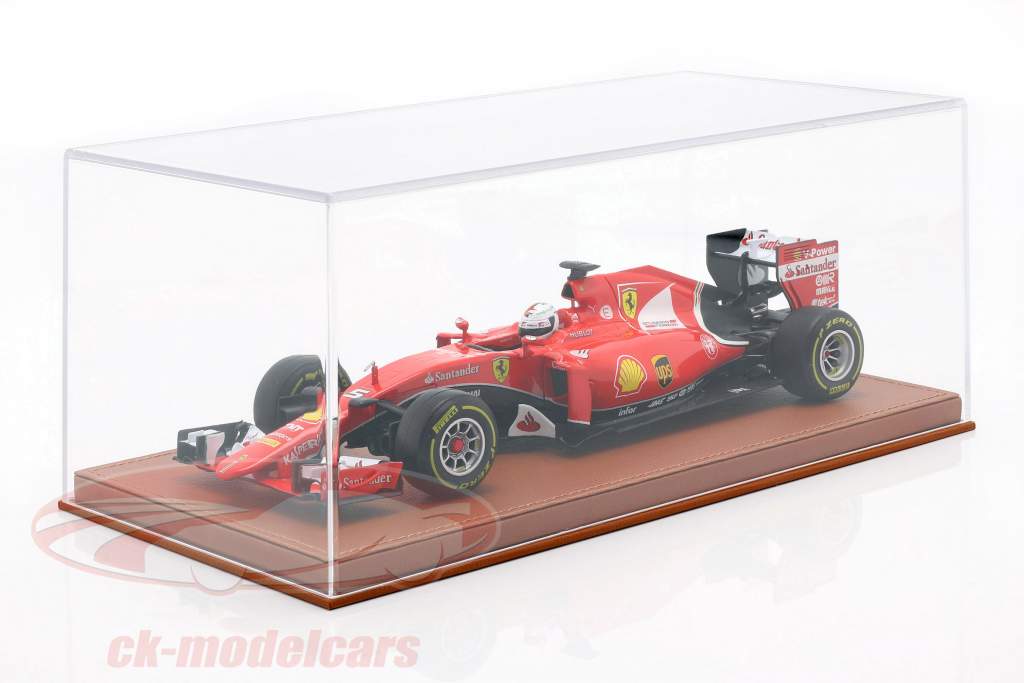 High quality Acrylic Showcase for Model Cars in the Scale 1:18 light-brown BBR