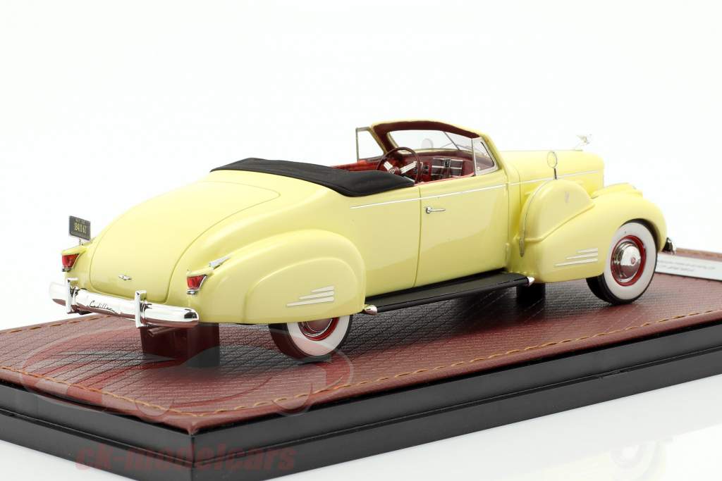 Cadillac V16 可兑换 轿跑车 Open Top 建造年份 1938 奶油 黄 1:43 GLM