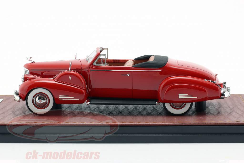 Cadillac V16 convertible coupé Open Top année de construction 1938 rouge 1:43 GLM