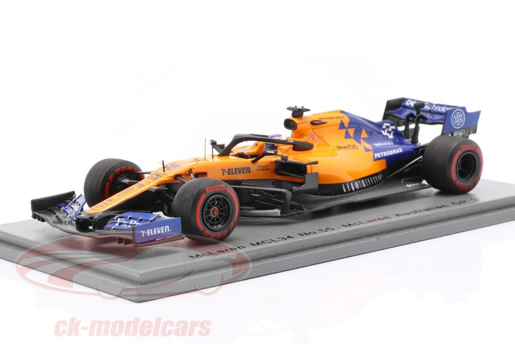 Carlos Sainz jr. McLaren MCL34 #55 Australisch GP formule 1 2019 1:43 Spark