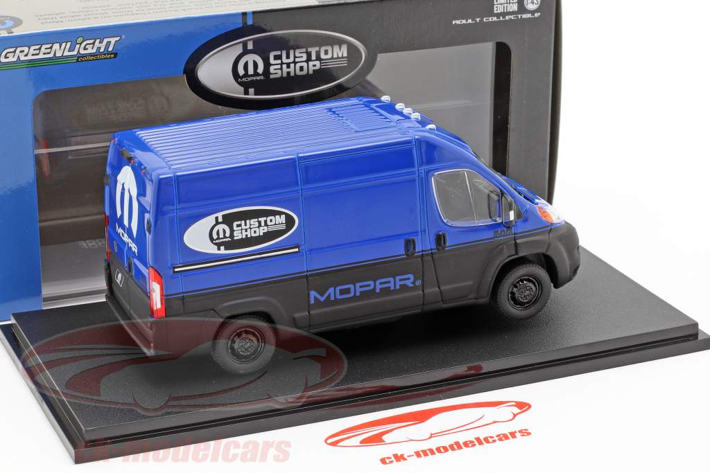 Ram ProMaster 2500 Cargo van année de construction 2018 bleu / noir 1:43 Greenlight