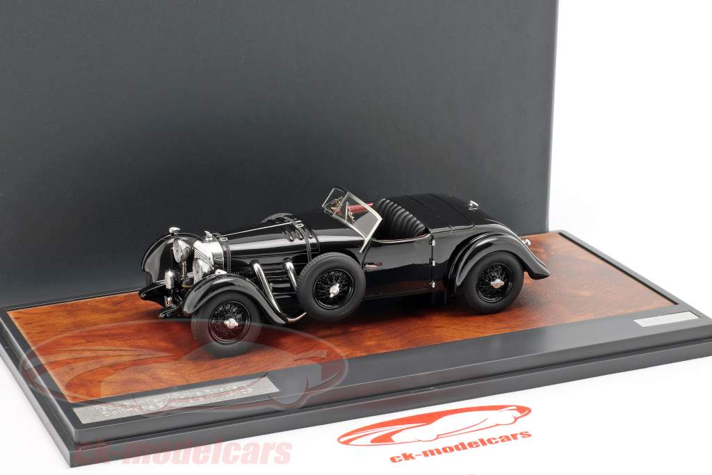 Bentley 8 Liter Roadster Open Top Baujahr 1932 schwarz 1:43 Matrix