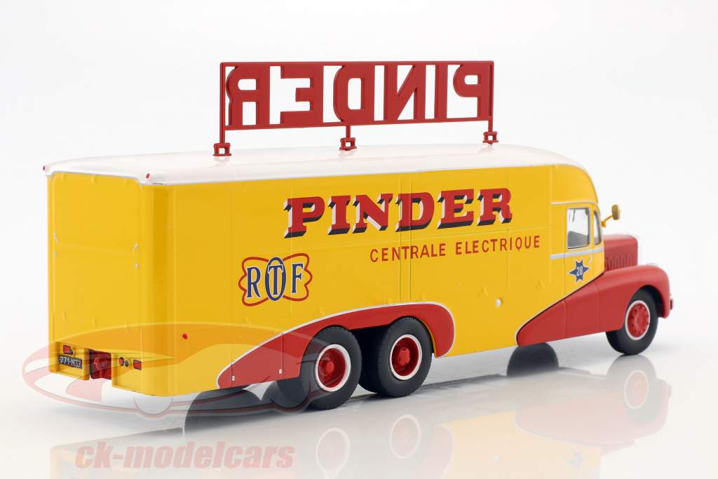 Bernard 28 Elektrisk lastbil Pinder cirkus Opførselsår 1951 gul / rød 1:43 Direkt Collections