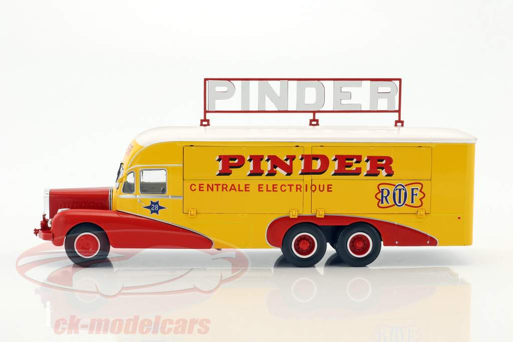Bernard 28 Elektrisk lastbil Pinder cirkus Opførselsår 1951 gul / rød 1:43 Direkt Collections