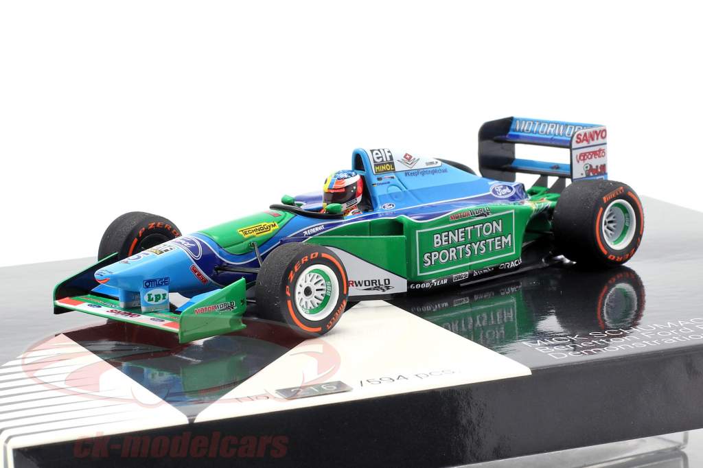 Mick Schumacher Benetton B194 #5 Demo Run GP Spa formule 1 2017 1:43 Minichamps
