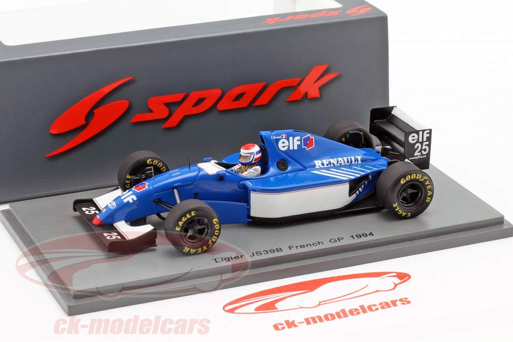 Eric Bernard Ligier JS39B #25 fransk GP formel 1 1994 1:43 Spark