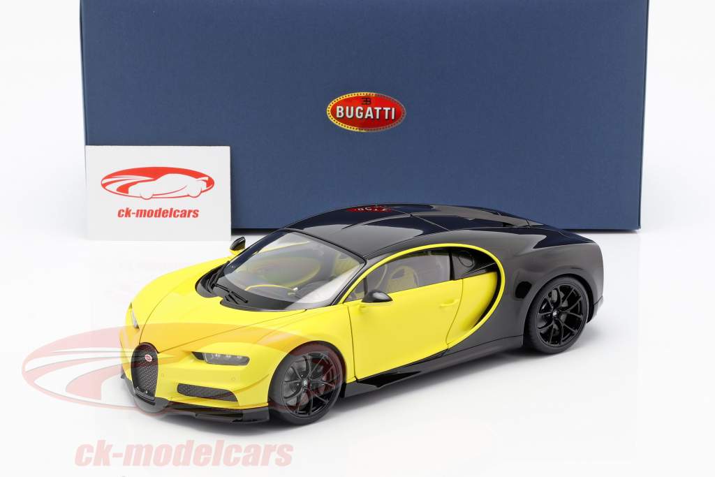 Bugatti Chiron Год постройки 2017 желтый / черный 1:18 AUTOart