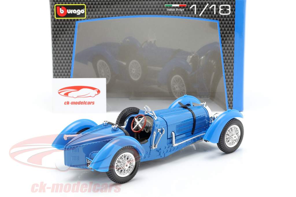 Bugatti Класс 59 Год 1934 синий 1:18 Bburago