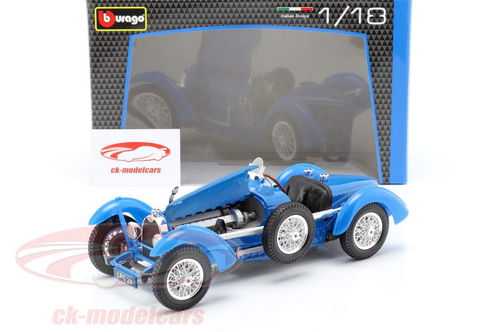 Bugatti Класс 59 Год 1934 синий 1:18 Bburago