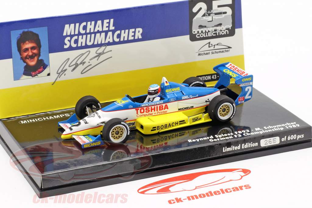 Michael Schumacher Reynard F893 #2 alemán F3 campeonato 1989 1:43 Minichamps