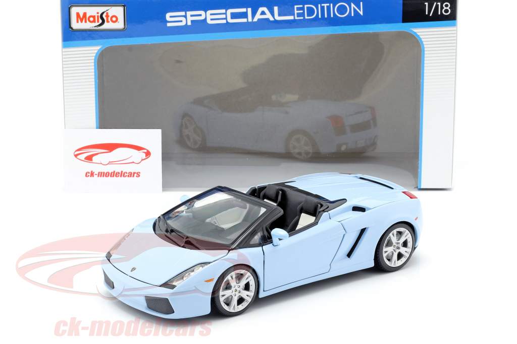 Lamborghini Gallardo Spyder bleu clair 1:18 Maisto