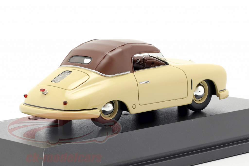 Porsche 356 Gmünd cabriolet Closed Top beige / marrone 1:43 Schuco