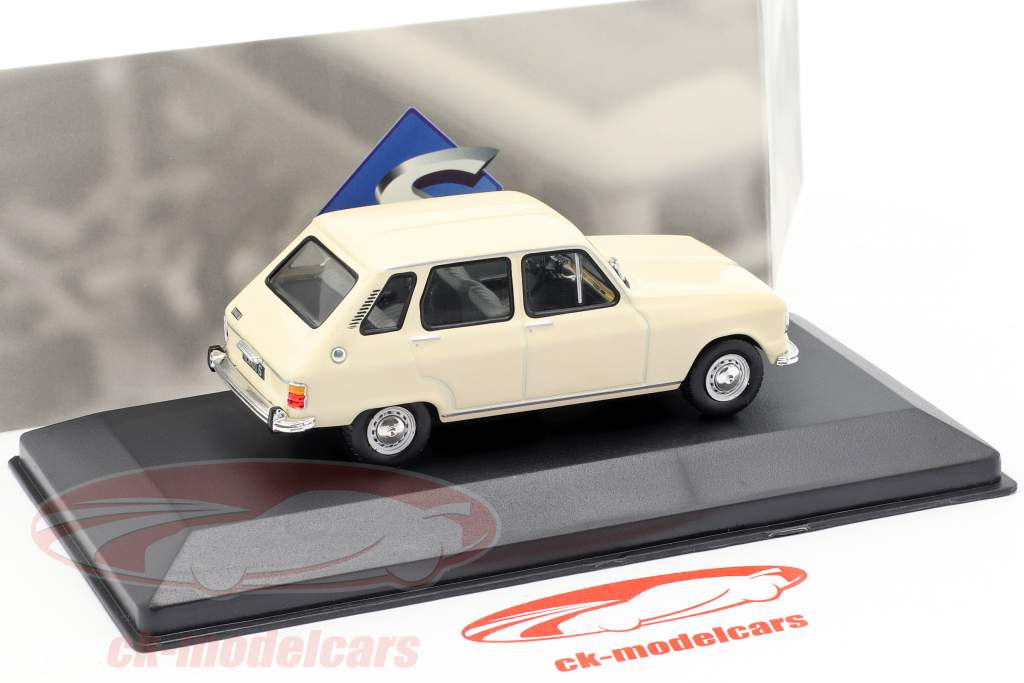 Renault 6 año de construcción 1970 crema blanco 1:43 Solido