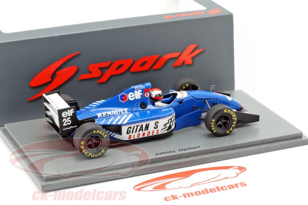 Johnny Herbert Ligier JS39B #25 Европейская GP формула 1 1994 1:43 Spark