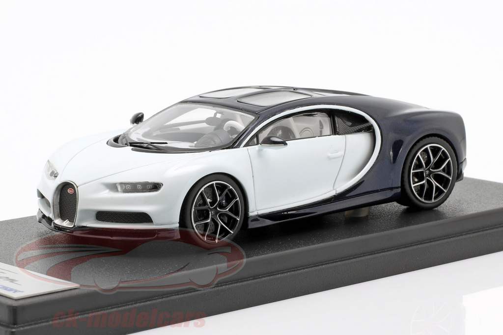 Bugatti Chiron Skyview hvid / mørkeblå metallisk 1:43 LookSmart