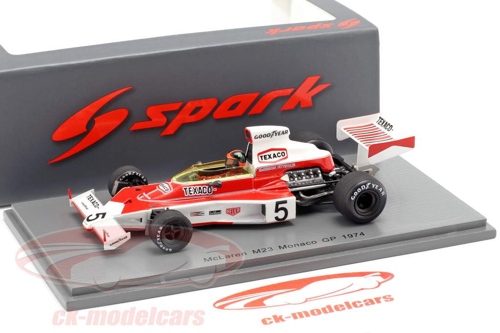 Emerson Fittipaldi McLaren M23 #5 campione del mondo monaco GP formula 1 1974 1:43 Spark