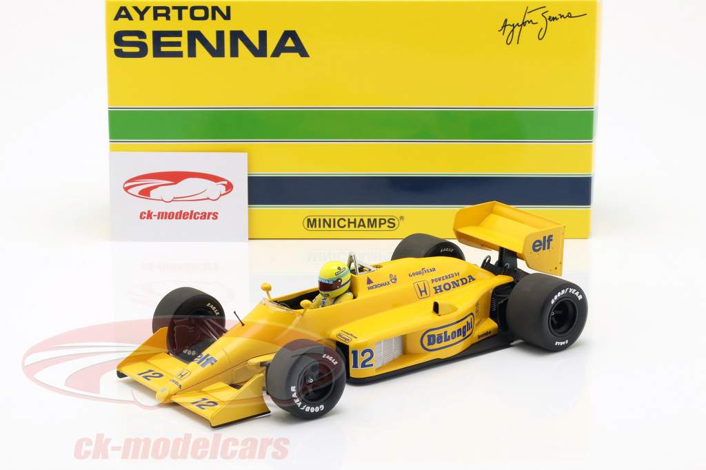 Ayrton Senna Lotus 99T #12 vincitore monaco GP formula 1 1987 1:18 Minichamps