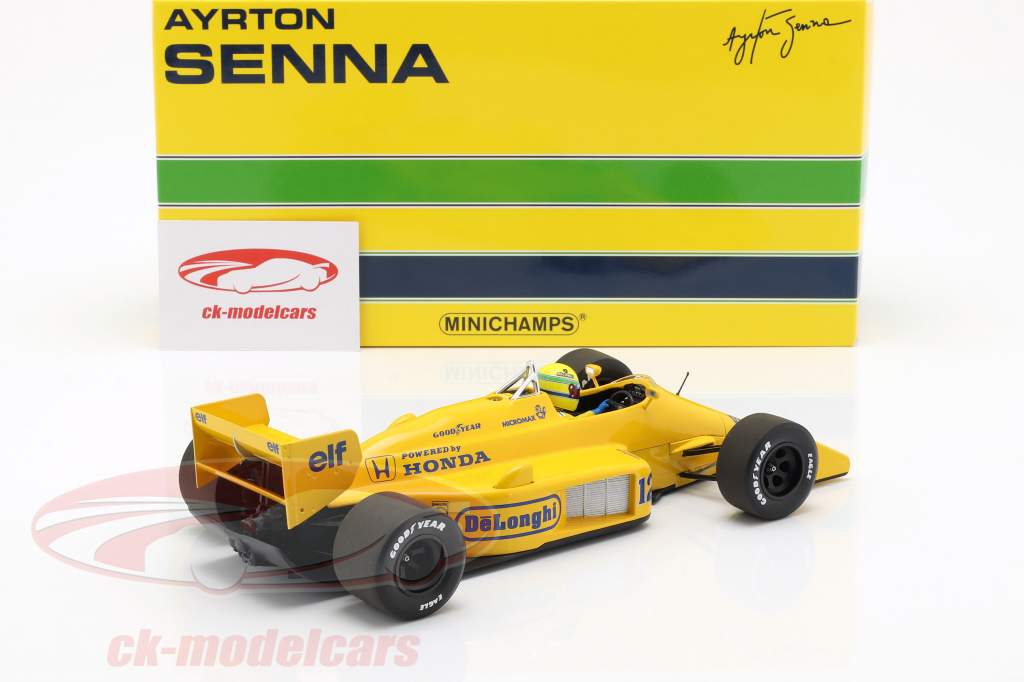 Ayrton Senna Lotus 99T #12 vincitore monaco GP formula 1 1987 1:18 Minichamps