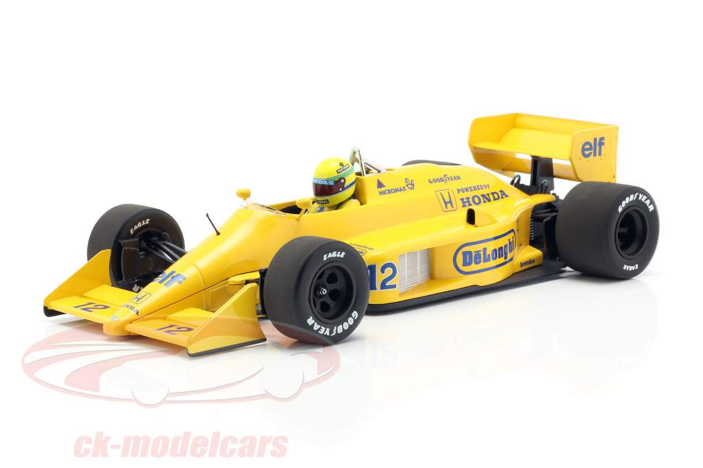 Ayrton Senna Lotus 99T #12 Winner Monaco GP Formel 1 1987 1:18 Minichamps