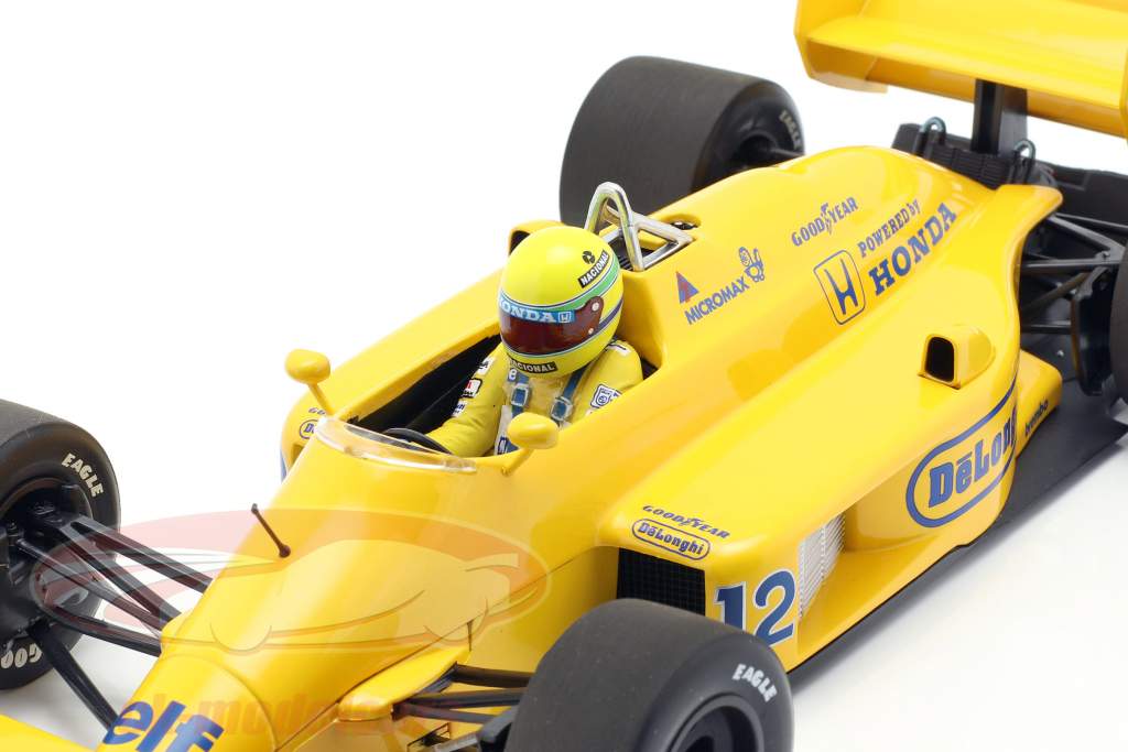 Ayrton Senna Lotus 99T #12 vincitore monaco GP formula 1 1987 1:18 Minichamps