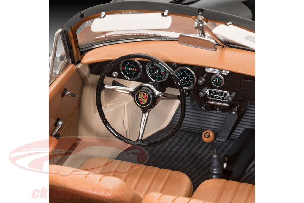 Porsche 356 C Cabriolet kit black 1:16 Revell