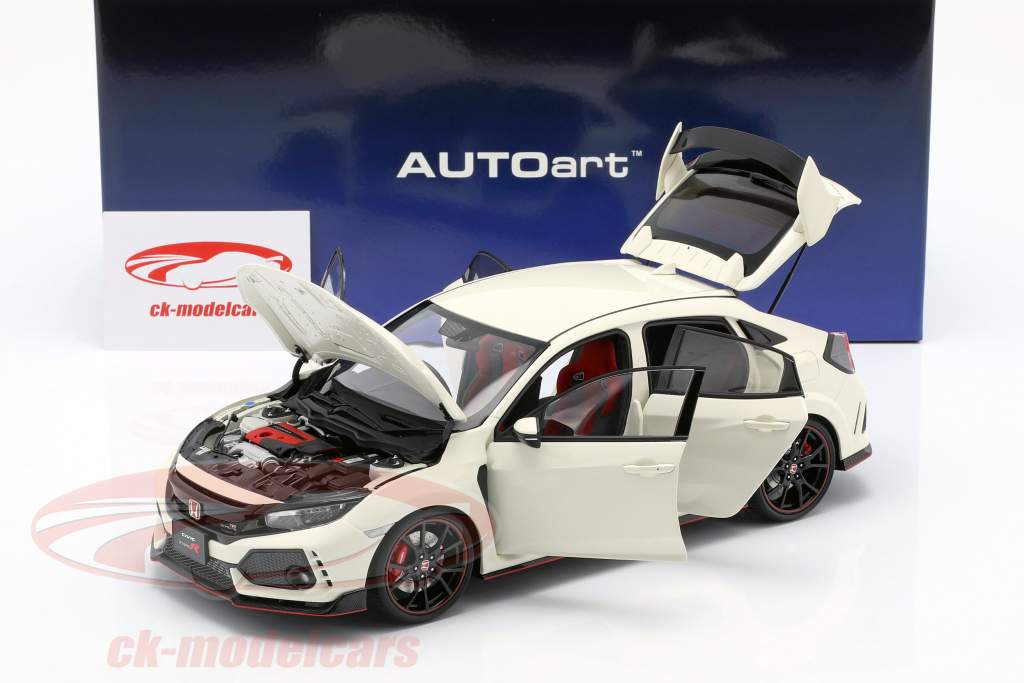 Honda Civic Type R (FK8) year 2017 white 1:18 AUTOart