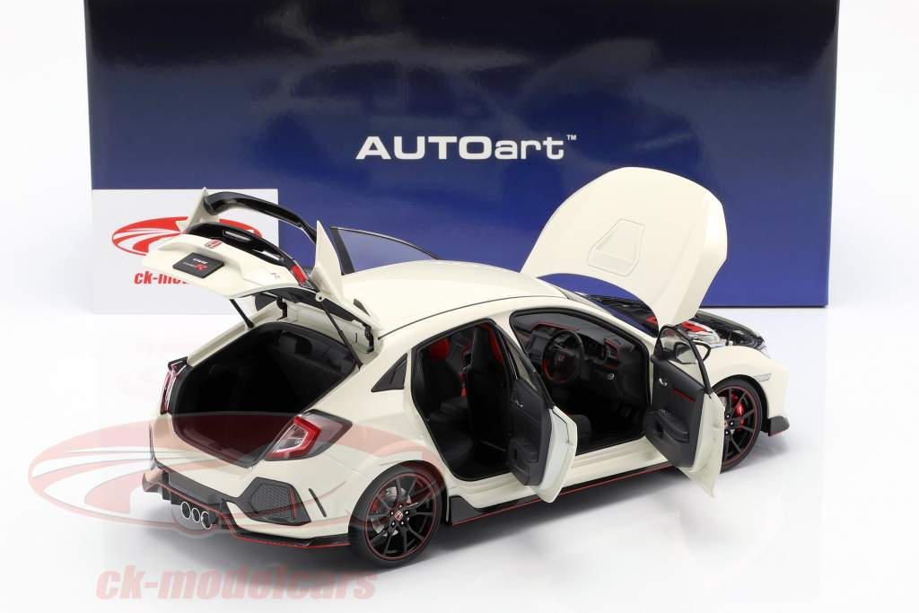 Honda Civic Type R (FK8) year 2017 white 1:18 AUTOart