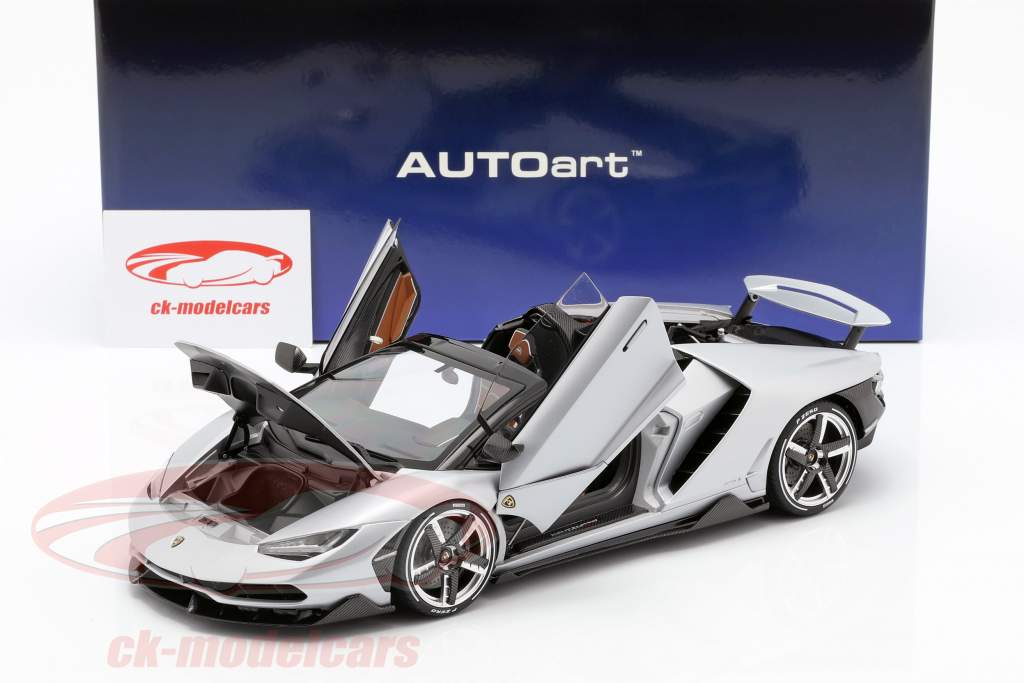 Lamborghini Centenario Roadster Baujahr 2016 silber 1:18 AUTOart