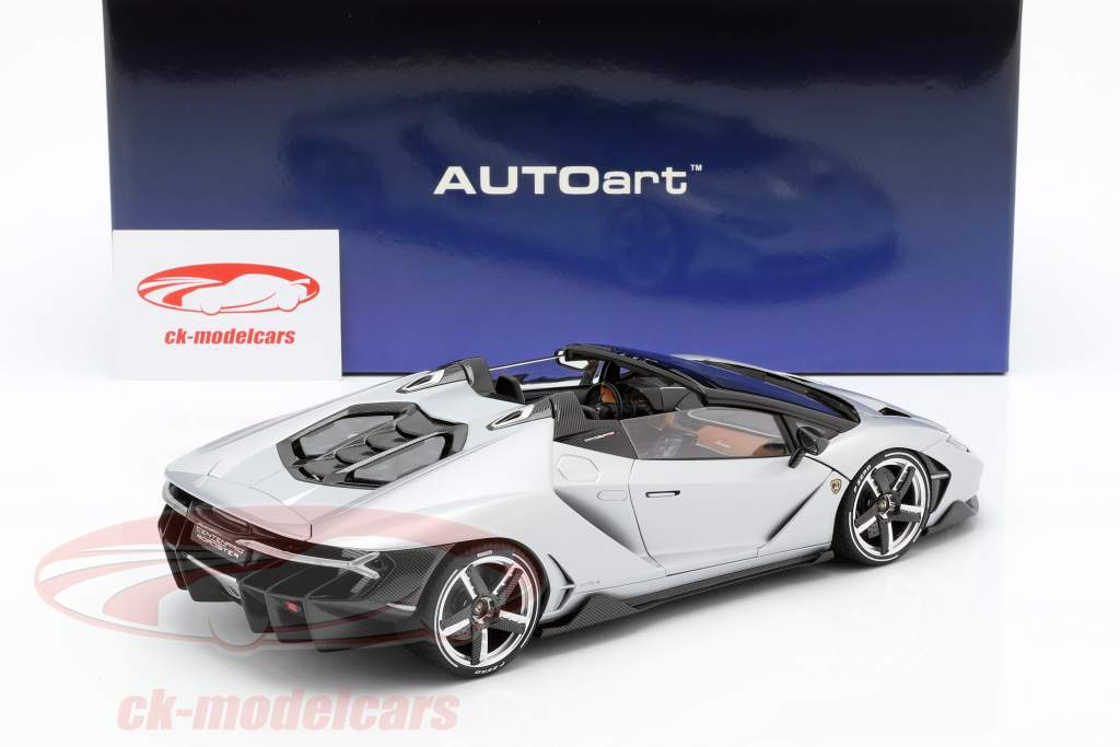 Lamborghini Centenario Roadster año de construcción 2016 plata 1:18 AUTOart