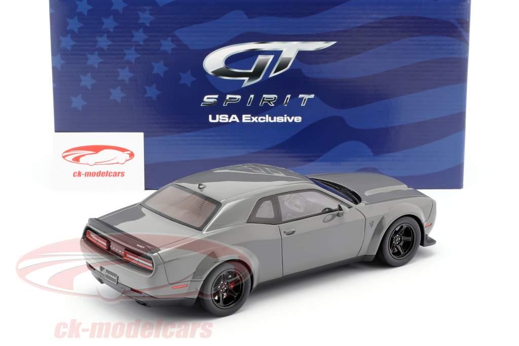 Dodge Challenger SRT Demon year 2018 destroyer grey 1:18 GMP