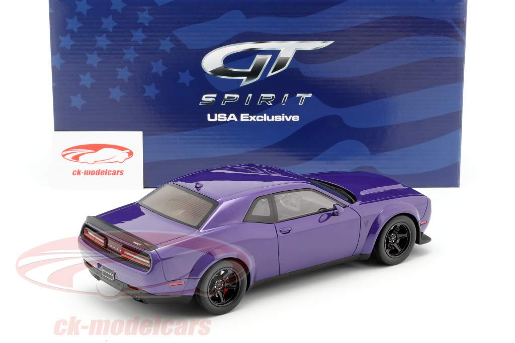 Dodge Challenger SRT Demon ano de construção 2018 roxo 1:18 GMP