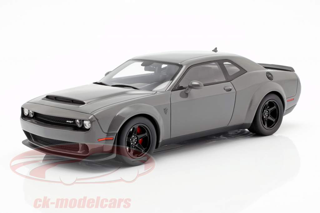 Dodge Challenger SRT Demon year 2018 destroyer grey 1:18 GMP